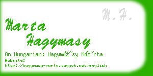 marta hagymasy business card